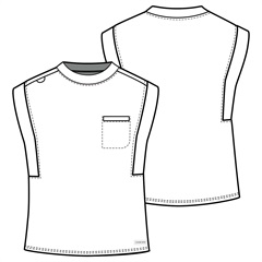 Women's 1-Pocket Crew Neck Top